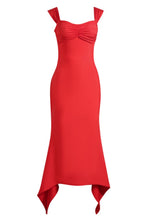 Load image into Gallery viewer, Ruched Sweetheart Neck Hem Detail Dress
