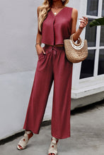 Load image into Gallery viewer, V-Neck Tank and Drawstring Pants Set
