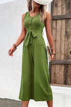 Load image into Gallery viewer, Tie Belt Sleeveless Jumpsuit with Pockets
