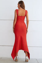 Load image into Gallery viewer, Ruched Sweetheart Neck Hem Detail Dress
