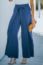 Load image into Gallery viewer, Paperbag Waist Tie Front Wide Leg Pants
