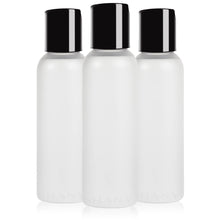 Load image into Gallery viewer, 2OZ Frosted Plastic PET Cosmo Bullet Bottle
With Black Disk Lid - SHOP  - CONTAINERS - ITEM# SH-PCG-PARENT
