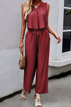 Load image into Gallery viewer, V-Neck Tank and Drawstring Pants Set
