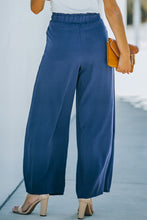 Load image into Gallery viewer, Paperbag Waist Tie Front Wide Leg Pants
