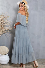 Load image into Gallery viewer, Swiss Dot Off-Shoulder Tiered Maxi Dress
