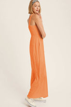 Load image into Gallery viewer, Smocked Square Neck Wide Leg Jumpsuit with Pockets

