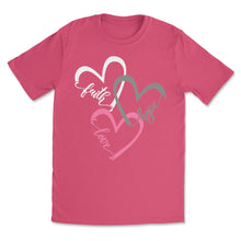 Load image into Gallery viewer, Women&#39;s Faith Love Hope Heart Tee T-Shirts
