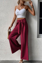 Load image into Gallery viewer, Tie Front Wide Leg Pants
