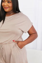 Load image into Gallery viewer, CY Fashion Full Size Round Neck Short Sleeve Romper with Pockets
