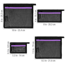 Load image into Gallery viewer, 4-in-1 Mesh Travel Toiletry and Makeup Bag Set
