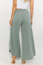 Load image into Gallery viewer, Blumin Apparel Confidently Chic Full Size Split Wide Leg Pants in Sage
