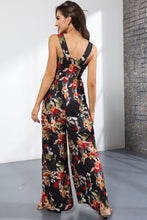 Load image into Gallery viewer, Floral Square Neck Wide Leg Jumpsuit
