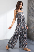 Load image into Gallery viewer, Floral Square Neck Wide Leg Jumpsuit
