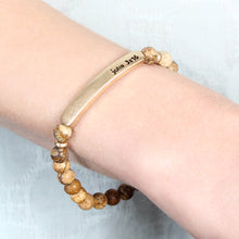 Load image into Gallery viewer, John 3:16 Bar Natural Stone Bracelet

