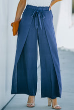 Load image into Gallery viewer, Paperbag Waist Tie Front Wide Leg Pants
