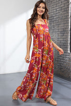 Load image into Gallery viewer, Floral Square Neck Wide Leg Jumpsuit

