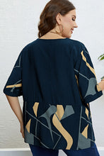 Load image into Gallery viewer, Plus Size Printed Half Sleeve Top
