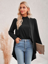 Load image into Gallery viewer, Long Puff Sleeve High-Low Blouse
