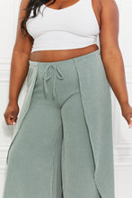 Load image into Gallery viewer, Blumin Apparel Confidently Chic Full Size Split Wide Leg Pants in Sage
