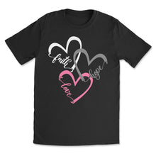 Load image into Gallery viewer, Women&#39;s Faith Love Hope Heart Tee T-Shirts
