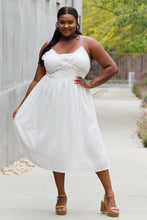 Load image into Gallery viewer, White Birch Full Size Lace Detail Sleeveless Lace Midi Dress
