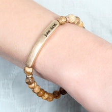 Load image into Gallery viewer, John 3:16 Bar Natural Stone Bracelet
