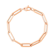 Load image into Gallery viewer, 14K Rose Gold Extra Wide Paperclip Chain Bracelet
