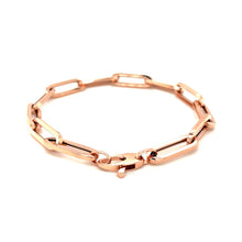 Load image into Gallery viewer, 14K Rose Gold Extra Wide Paperclip Chain Bracelet
