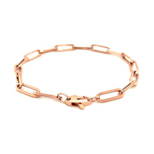 Load image into Gallery viewer, 14K Rose Gold Extra Wide Paperclip Chain Bracelet

