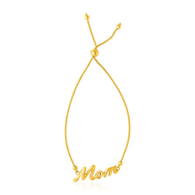 Load image into Gallery viewer, 14k Yellow Gold MOM Style Lariat Bracelet
