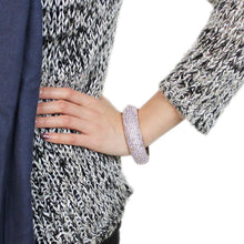 Load image into Gallery viewer, LO4269 - Rose Gold+e-coating Brass Bangle with Top Grade Crystal  in Clear
