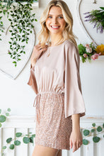Load image into Gallery viewer, Sequin Drawstring Waist Dolman Sleeve Romper
