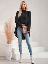Load image into Gallery viewer, Long Puff Sleeve High-Low Blouse
