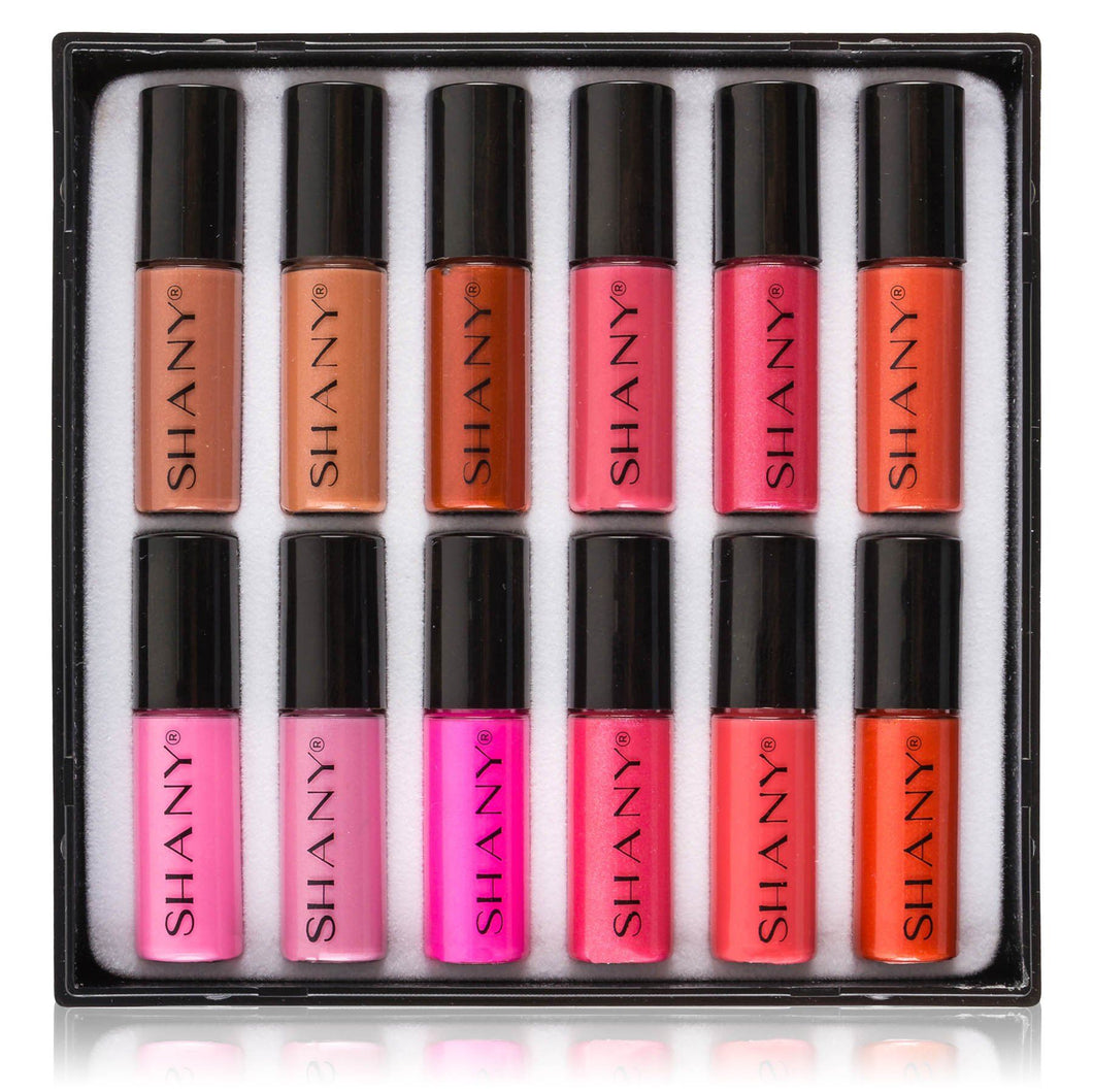 SHANY All That She Wants - Set of 12 Matte, Pearl, and Shimmer Mini Lipgloss Set - SHOP  - LIP SETS - ITEM# SH-LPGL-SET2