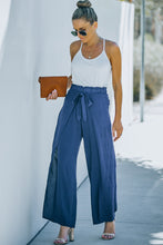 Load image into Gallery viewer, Paperbag Waist Tie Front Wide Leg Pants
