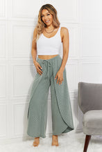 Load image into Gallery viewer, Blumin Apparel Confidently Chic Full Size Split Wide Leg Pants in Sage
