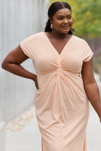 Load image into Gallery viewer, Culture Code Full Size Striped Twisted Detail Maxi Dress in Light Tomato
