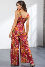 Load image into Gallery viewer, Floral Square Neck Wide Leg Jumpsuit
