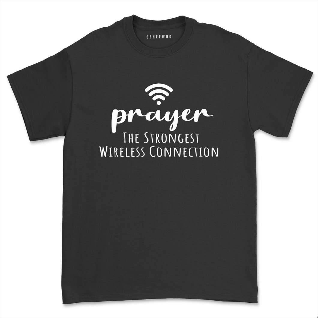 Prayer Definition the Strongest Wireless Connection Shirt Unisex Faith Religious Church Short Sleeve Tops Tee