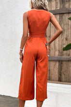 Load image into Gallery viewer, Tie Belt Sleeveless Jumpsuit with Pockets
