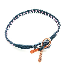Load image into Gallery viewer, Copper Breast Cancer Awareness Ribbon Bracelet
