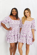 Load image into Gallery viewer, White Birch Touch of Elegance Full Size Floral Ruffle Mini Dress
