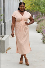 Load image into Gallery viewer, Culture Code Full Size Striped Twisted Detail Maxi Dress in Light Tomato

