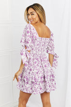 Load image into Gallery viewer, White Birch Touch of Elegance Full Size Floral Ruffle Mini Dress
