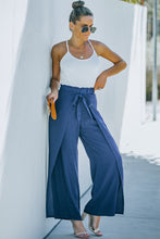 Load image into Gallery viewer, Paperbag Waist Tie Front Wide Leg Pants
