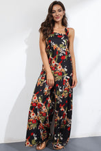 Load image into Gallery viewer, Floral Square Neck Wide Leg Jumpsuit
