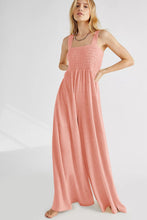 Load image into Gallery viewer, Smocked Square Neck Wide Leg Jumpsuit with Pockets
