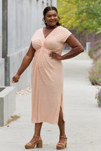 Load image into Gallery viewer, Culture Code Full Size Striped Twisted Detail Maxi Dress in Light Tomato
