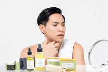 Load image into Gallery viewer, Men Natural skincare set, Men Grooming kit, Eucalyptus bath and body
