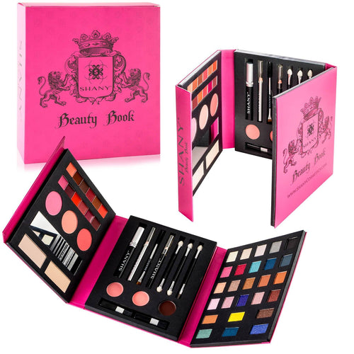 SHANY Beauty Book Makeup Kit – All in one Travel Makeup Set - 35 Colors Eye shadow , Eye brow , blushes, powder palette ,10 Lip Colors, Eyeliner & Mirror - Holiday Makeup Gift Set - SHOP  - MAKEUP SETS - ITEM# SH-BEAUTYBOOK-B